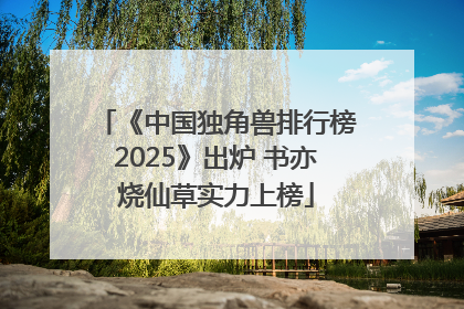 《中国独角兽排行榜2025》出炉 书亦烧仙草实力上榜