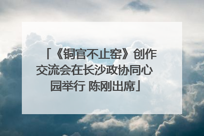 《铜官不止窑》创作交流会在长沙政协同心园举行 陈刚出席