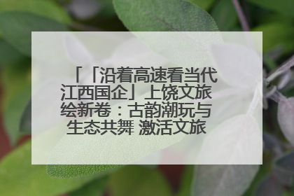 「沿着高速看当代江西国企」上饶文旅绘新卷：古韵潮玩与生态共舞 激活文旅产业新动能