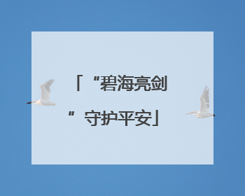 “碧海亮剑”守护平安