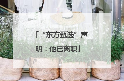 “东方甄选”声明：他已离职