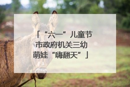 “六一”儿童节 市政府机关三幼萌娃“嗨翻天”