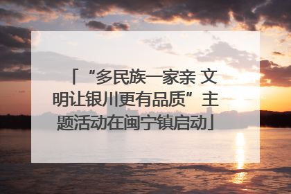“多民族一家亲 文明让银川更有品质”主题活动在闽宁镇启动