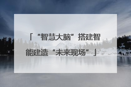“智慧大脑”搭建智能建造“未来现场”