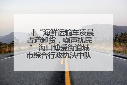 “海鲜运输车凌晨占道卸货，噪声扰民” 海口博爱街道城市综合行政执法中队：将联合交警加强长堤路一带巡逻