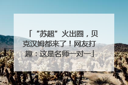 “苏超”火出圈，贝克汉姆都来了！网友打趣：这是名师一对一