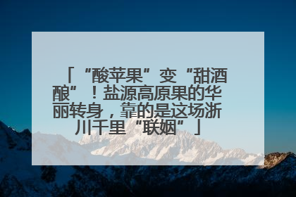 “酸苹果”变“甜酒酿”！盐源高原果的华丽转身，靠的是这场浙川千里“联姻”
