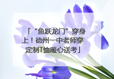 “鱼跃龙门”穿身上！德州一中老师穿定制T恤暖心送考