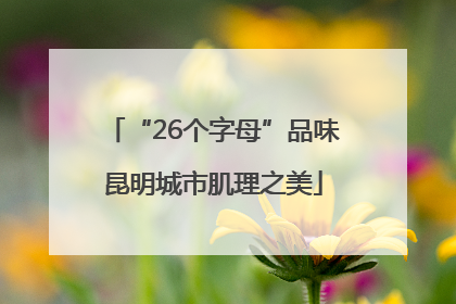 “26个字母”品味昆明城市肌理之美