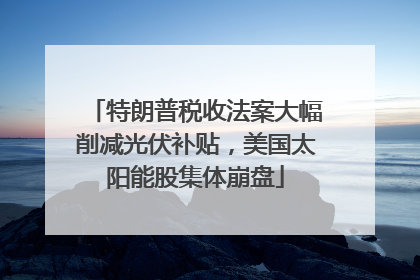特朗普税收法案大幅削减光伏补贴，美国太阳能股集体崩盘