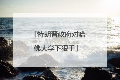特朗普政府对哈佛大学下狠手