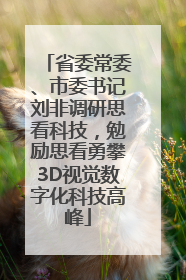 省委常委、市委书记刘非调研思看科技，勉励思看勇攀3D视觉数字化科技高峰