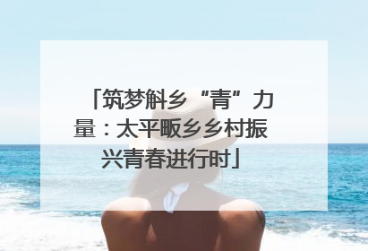 筑梦斛乡“青”力量：太平畈乡乡村振兴青春进行时