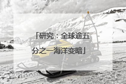 研究：全球逾五分之一海洋变暗