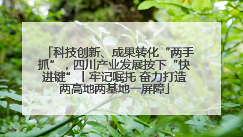 科技创新、成果转化“两手抓”，四川产业发展按下“快进键”丨牢记嘱托 奋力打造两高地两基地一屏障
