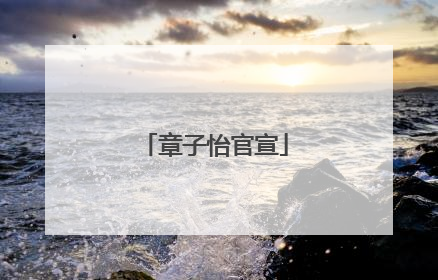 章子怡官宣