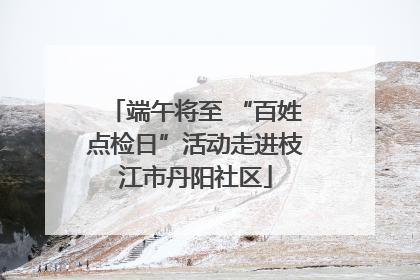 端午将至 “百姓点检日”活动走进枝江市丹阳社区