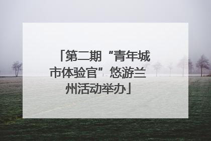 第二期“青年城市体验官”悠游兰州活动举办