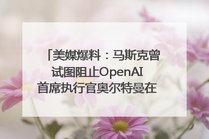 美媒爆料：马斯克曾试图阻止OpenAI首席执行官奥尔特曼在中东的AI交易