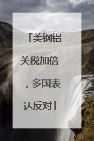美钢铝关税加倍，多国表达反对