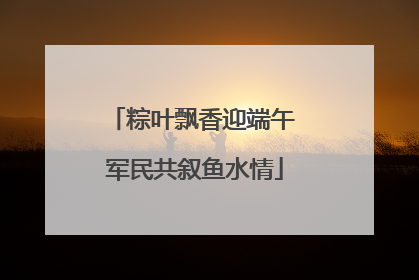 粽叶飘香迎端午 军民共叙鱼水情
