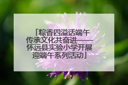 粽香四溢话端午 传承文化共奋进——怀远县实验小学开展迎端午系列活动