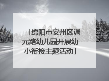 绵阳市安州区调元路幼儿园开展幼小衔接主题活动