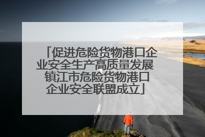 促进危险货物港口企业安全生产高质量发展 镇江市危险货物港口企业安全联盟成立