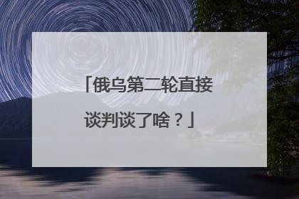 俄乌第二轮直接谈判谈了啥？