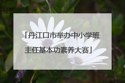 丹江口市举办中小学班主任基本功素养大赛