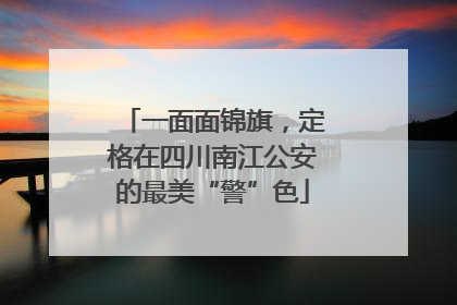 一面面锦旗，定格在四川南江公安的最美“警”色