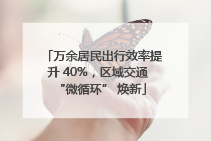 万余居民出行效率提升 40%，区域交通 “微循环” 焕新