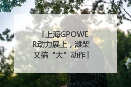 上海GPOWER动力展上，潍柴又搞“大”动作