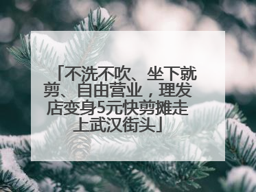 不洗不吹、坐下就剪、自由营业，理发店变身5元快剪摊走上武汉街头