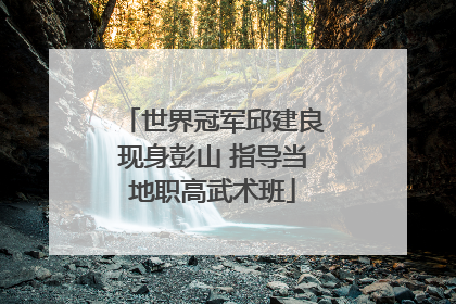 世界冠军邱建良现身彭山 指导当地职高武术班