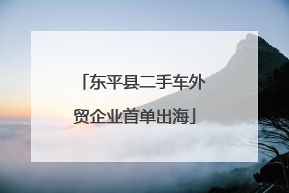东平县二手车外贸企业首单出海