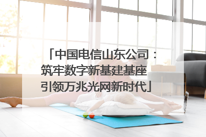 中国电信山东公司：筑牢数字新基建基座 引领万兆光网新时代