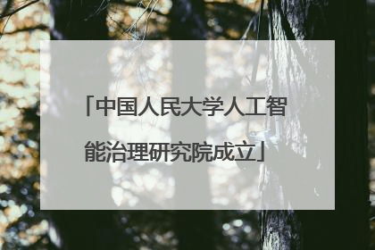 中国人民大学人工智能治理研究院成立