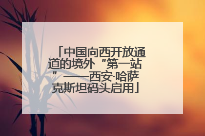 中国向西开放通道的境外“第一站”——西安·哈萨克斯坦码头启用
