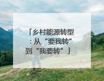 乡村能源转型：从“要我转”到“我要转”