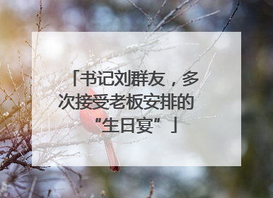 书记刘群友，多次接受老板安排的“生日宴”