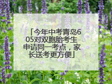 今年中考青岛605对双胞胎考生申请同一考点，家长送考更方便