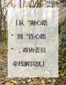 从“揪心路”到“连心路”，政协委员牵线解民忧