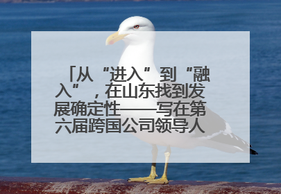 从“进入”到“融入”，在山东找到发展确定性——写在第六届跨国公司领导人青岛峰会开幕之际