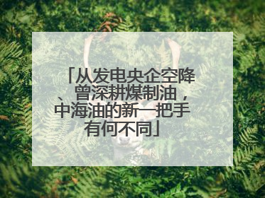 从发电央企空降、曾深耕煤制油，中海油的新一把手有何不同