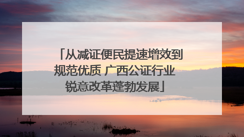 从减证便民提速增效到规范优质 广西公证行业锐意改革蓬勃发展