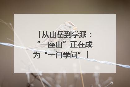 从山岳到学派：“一座山”正在成为“一门学问”