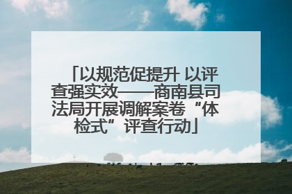 以规范促提升 以评查强实效——商南县司法局开展调解案卷“体检式”评查行动