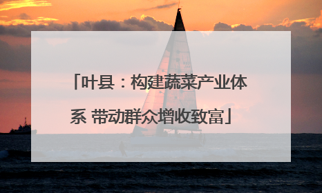 叶县：构建蔬菜产业体系 带动群众增收致富