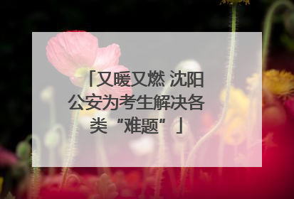 又暖又燃 沈阳公安为考生解决各类“难题”